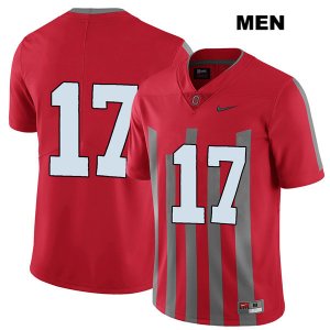 Men's NCAA Ohio State Buckeyes Kamryn Babb #17 College Stitched Elite No Name Authentic Nike Red Football Jersey WS20C86VA